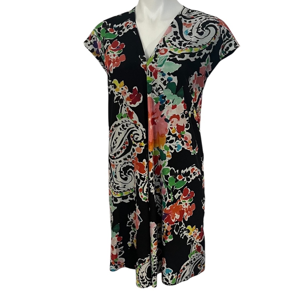 Lauren Ralph Lauren Floral Paisley V-Neck Dress Cap Sleeve dress  SZ 2